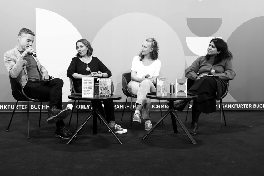 Frankfurter Buchmesse 2025. Diskussion über Israel und Palästina.